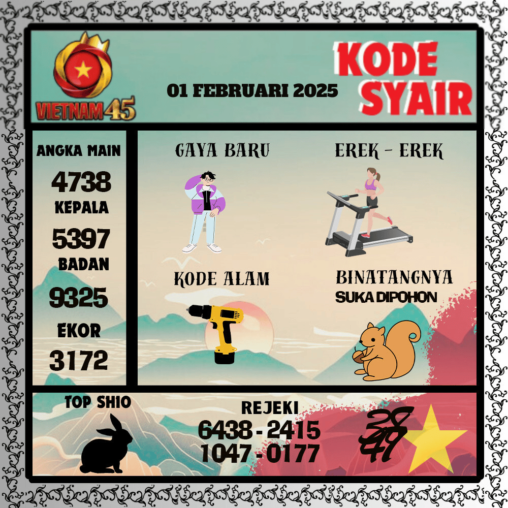 Kode Syair Vietnam45 Pools - Februari Pools
