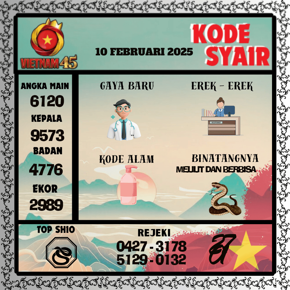 Kode Syair Vietnam45 Pools - Februari Pools
