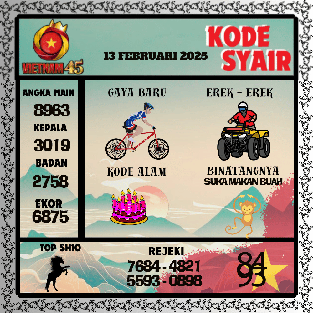 Kode Syair Vietnam45 Pools - Februari Pools
