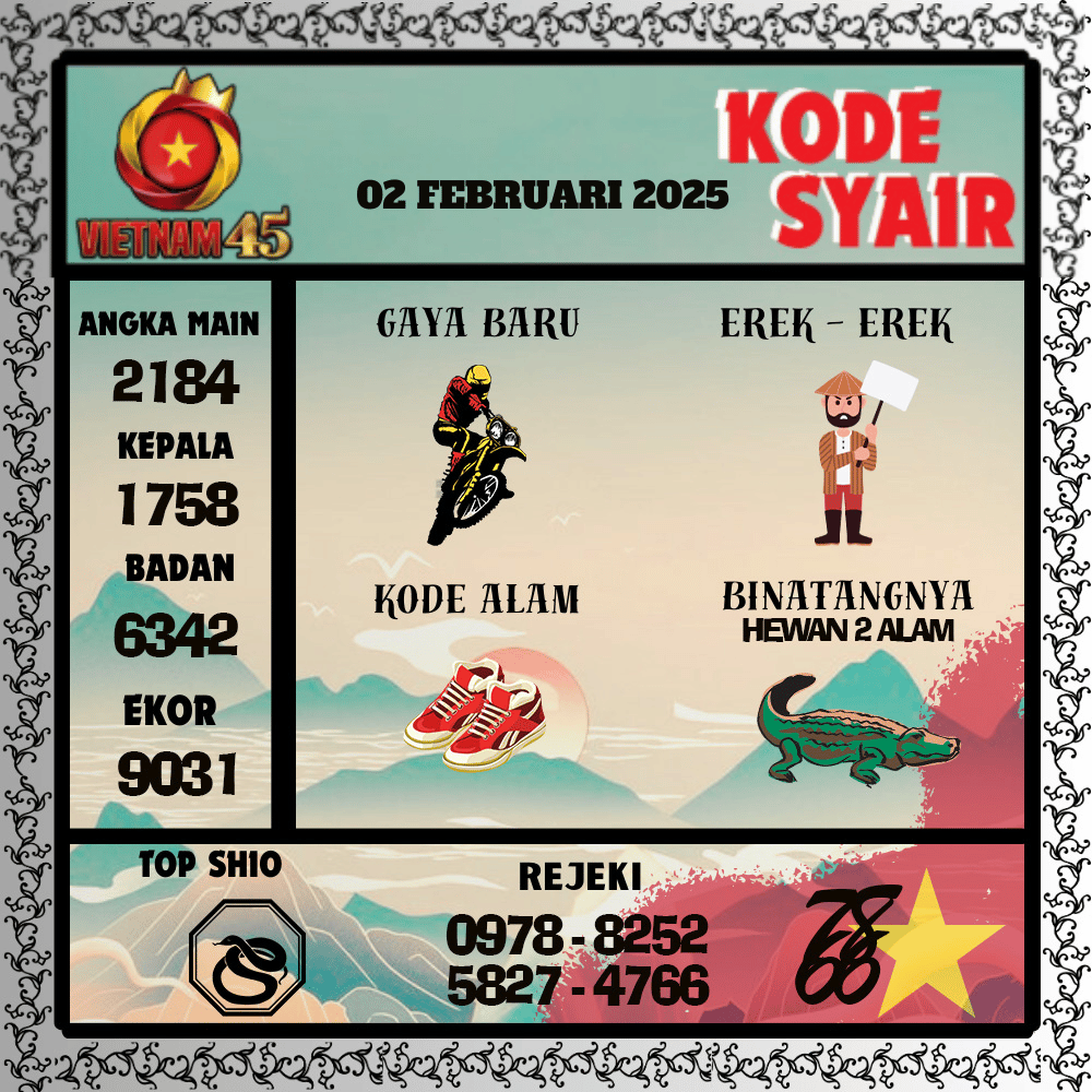 Kode Syair Vietnam45 Pools - Februari Pools
