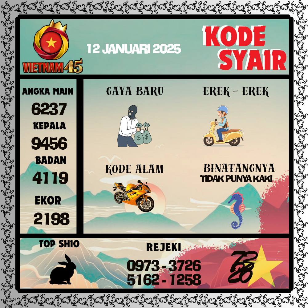 Kode Syair Vietnam45 Pools - Januari Pools
