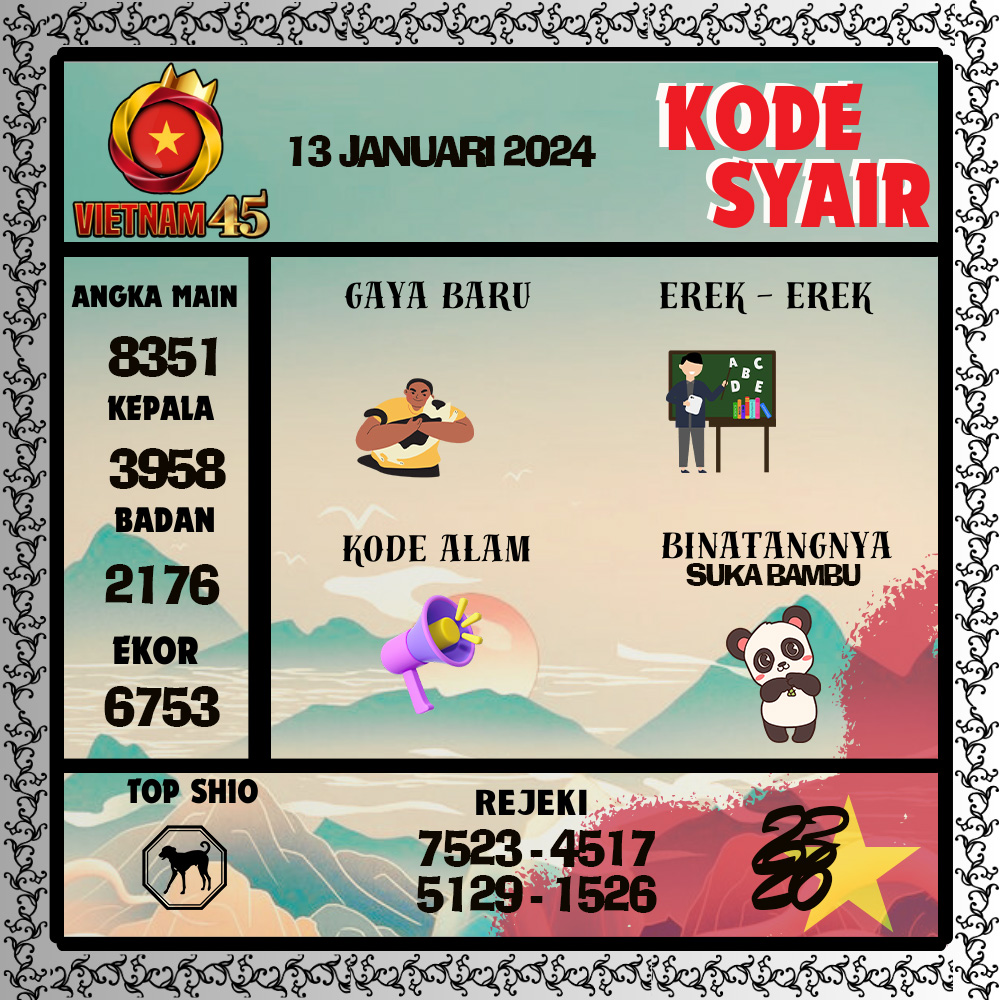 Kode Syair Vietnam45 Pools - Januari Pools
