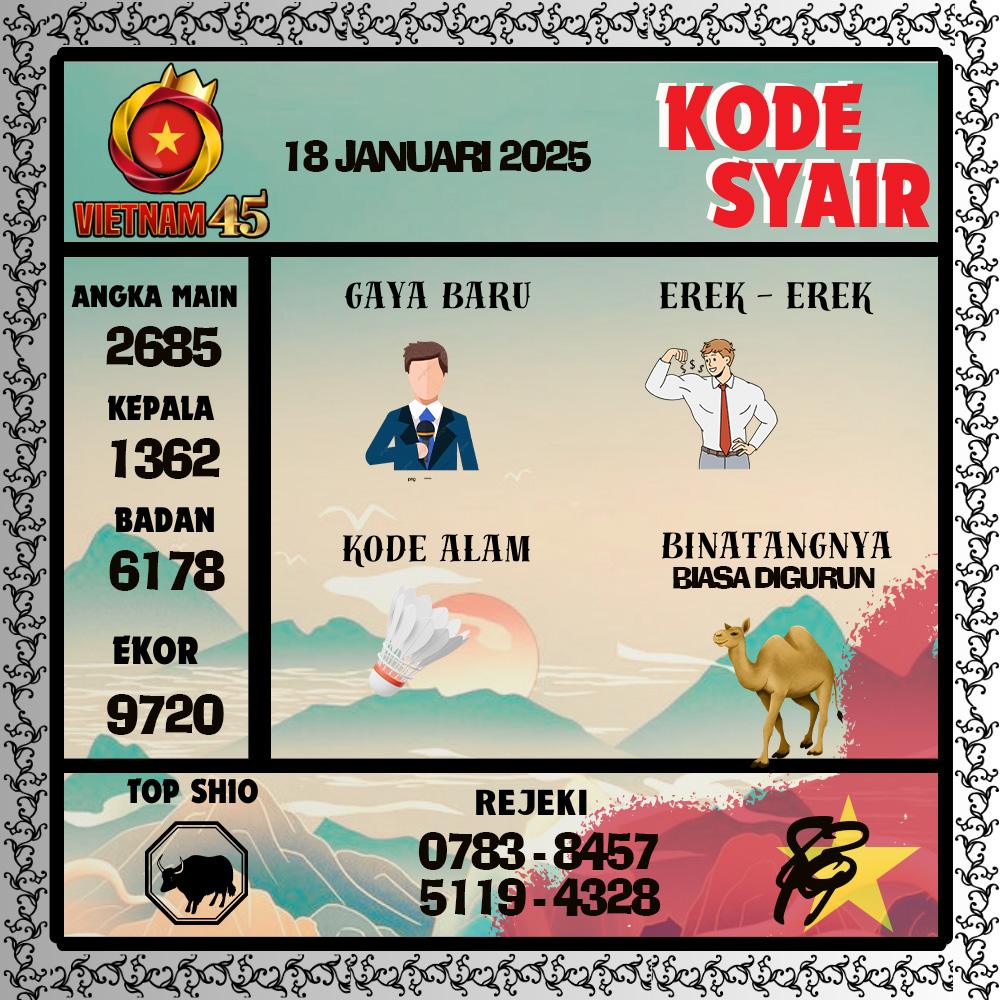 Kode Syair Vietnam45 Pools - Januari Pools
