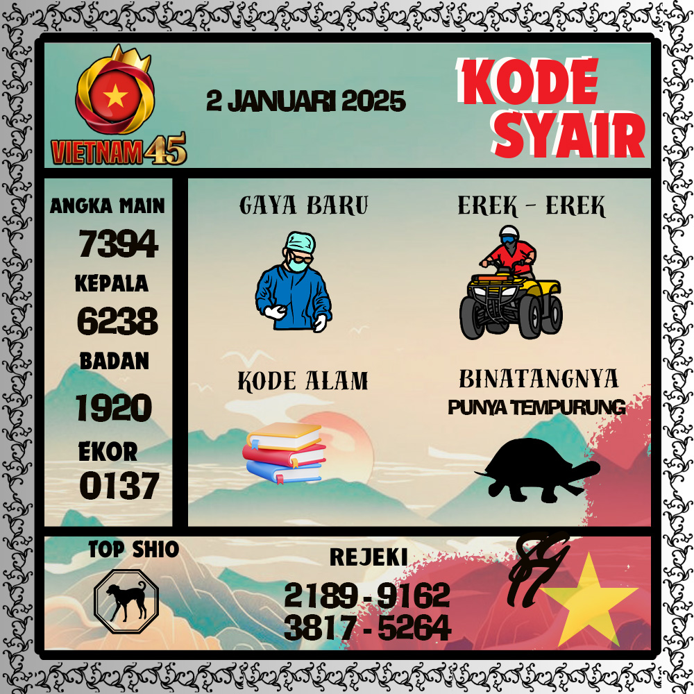 Kode Syair Vietnam45 Pools - Januari Pools
