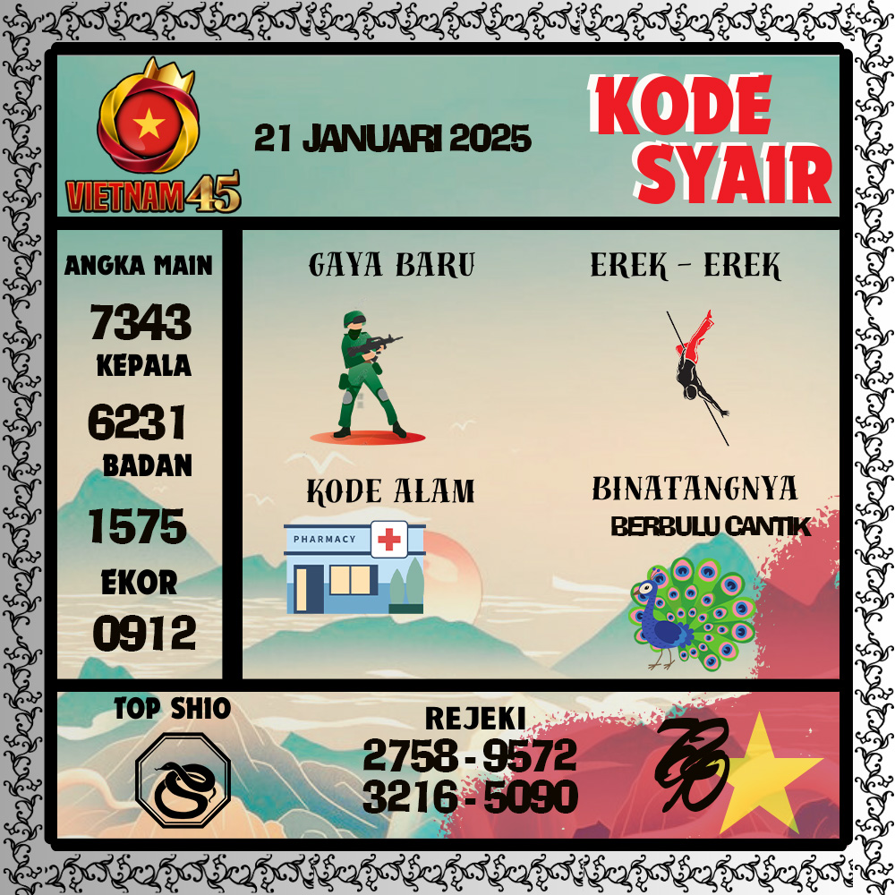 Kode Syair Vietnam45 Pools - Januari Pools
