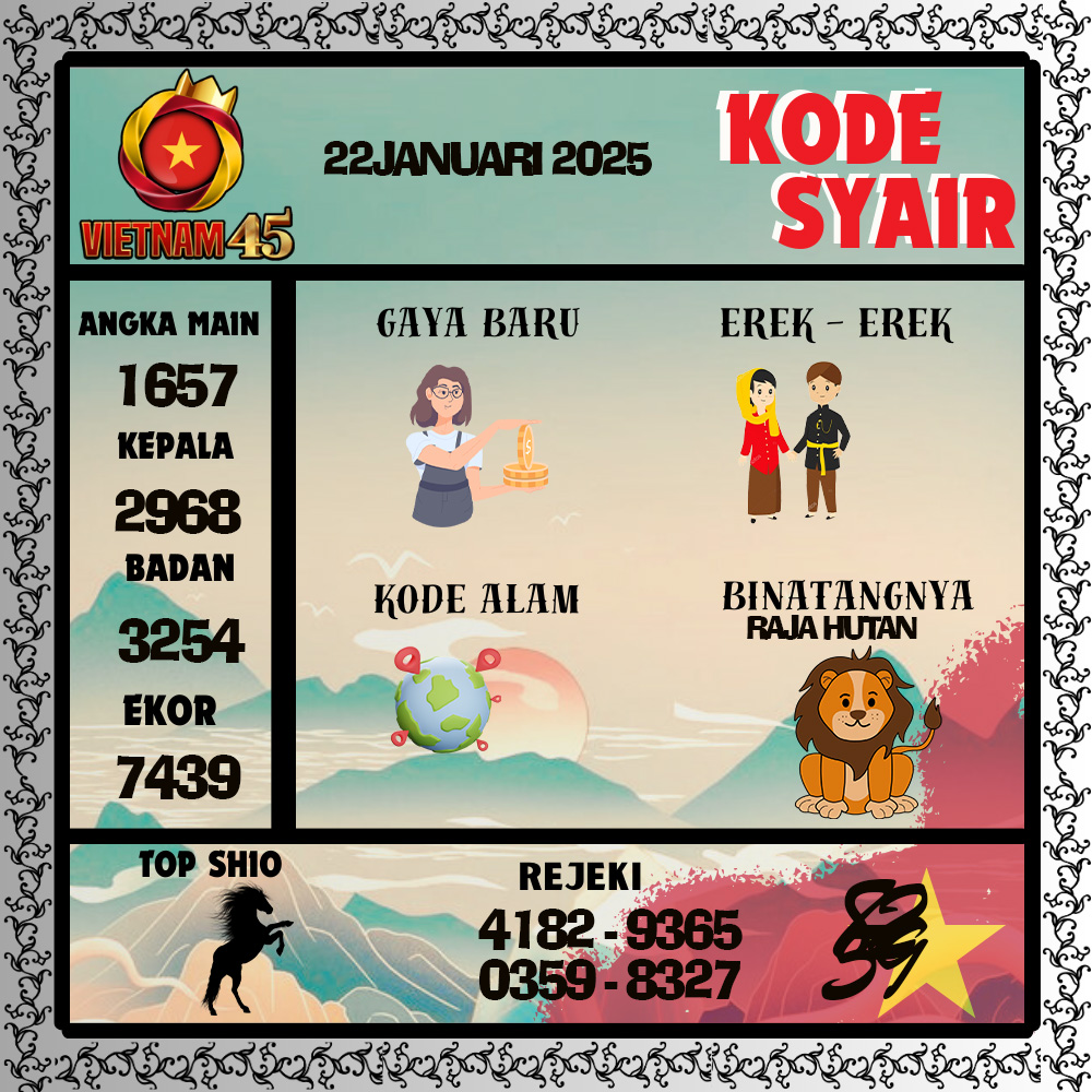 Kode Syair Vietnam45 Pools - Januari Pools
