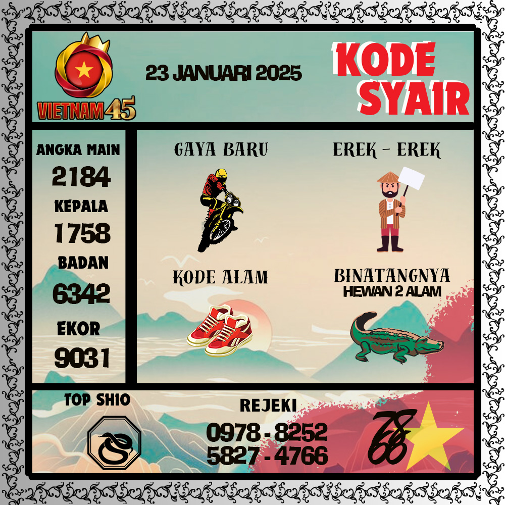 Kode Syair Vietnam45 Pools - Januari Pools
