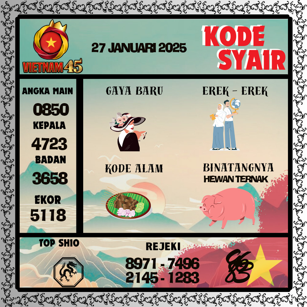 Kode Syair Vietnam45 Pools - Januari Pools
