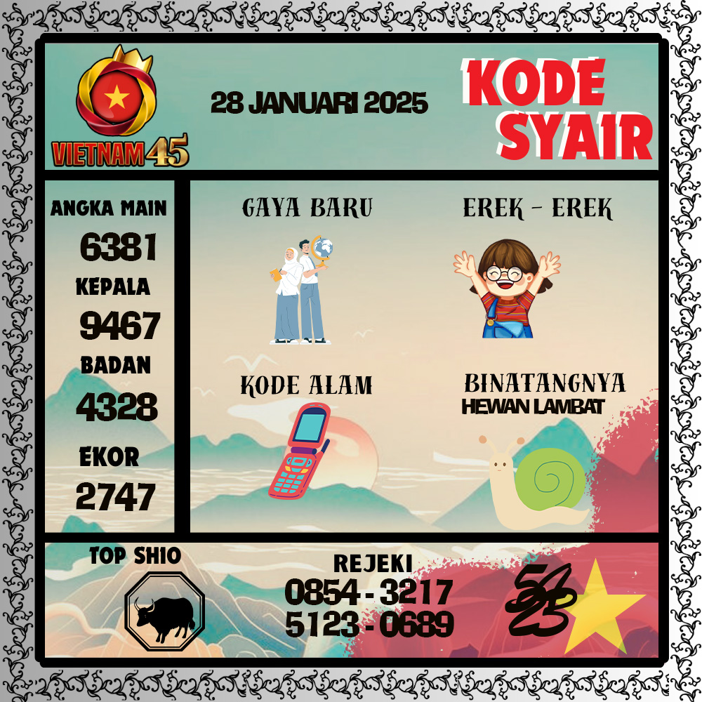 Kode Syair Vietnam45 Pools - Januari Pools
