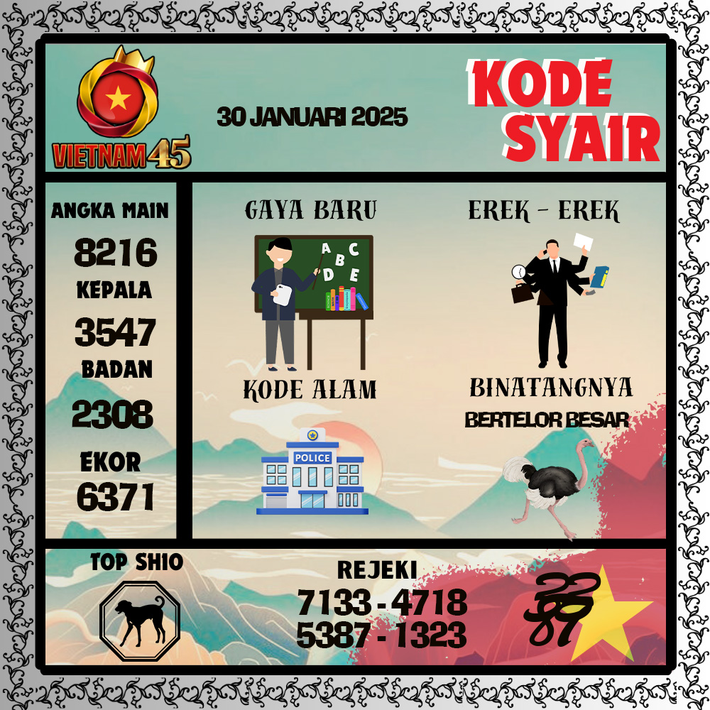 Kode Syair Vietnam45 Pools - Januari Pools
