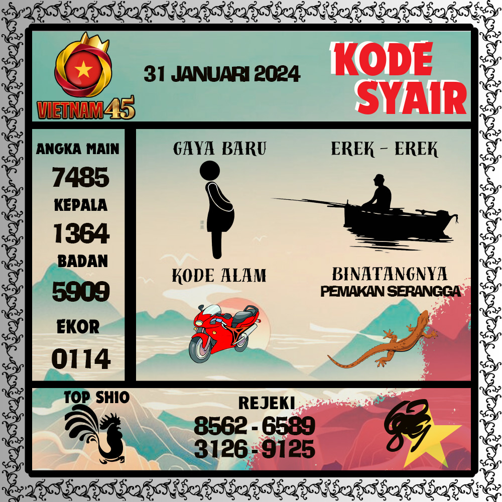 Kode Syair Vietnam45 Pools - Januari Pools
