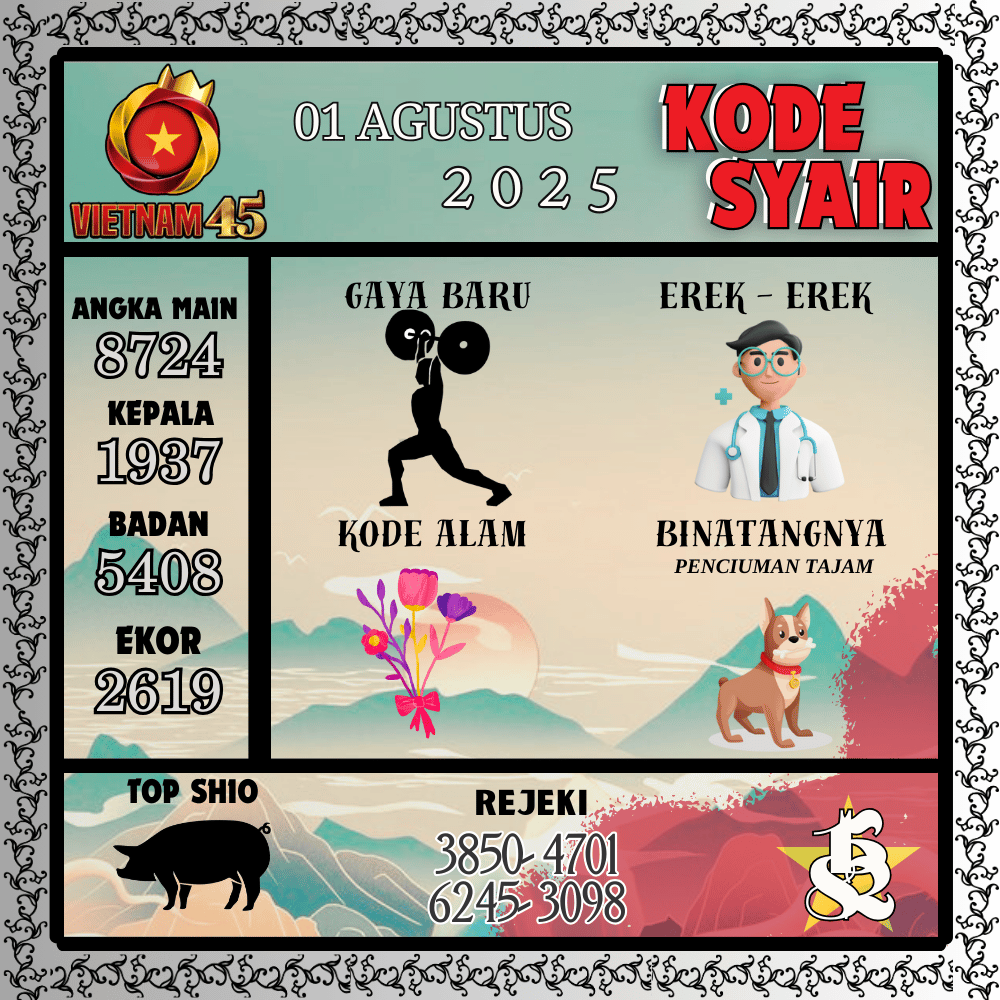 Kode Syair Vietnam Pools - Agustus Pools
