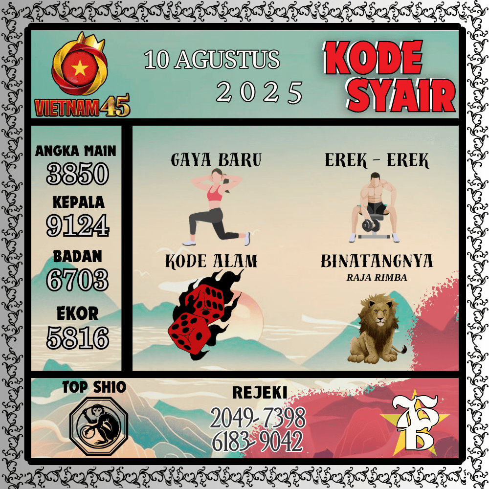 Kode Syair Vietnam Pools - Agustus Pools