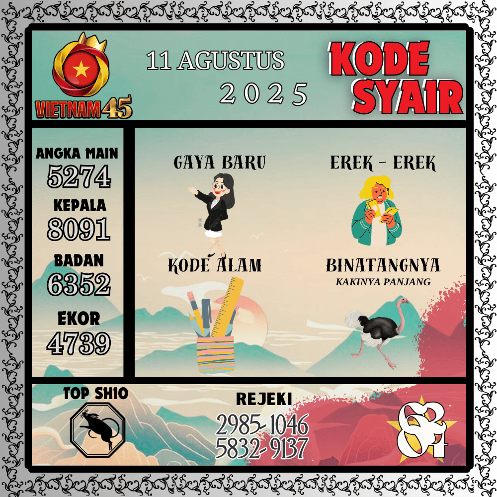 Kode Syair Vietnam Pools - Agustus Pools