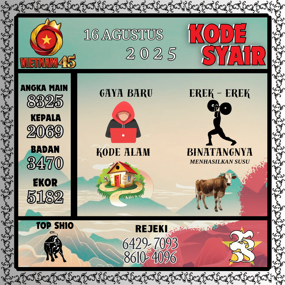 Kode Syair Vietnam Pools - Agustus Pools