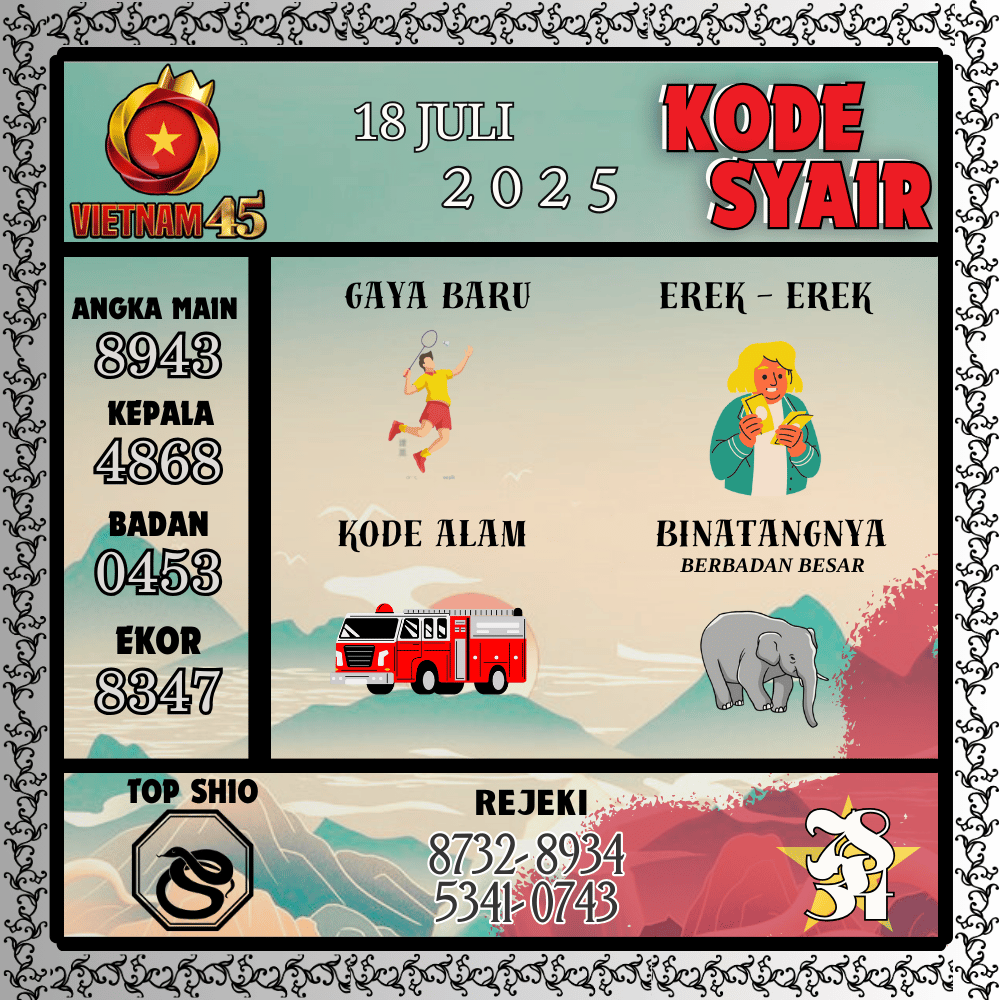 Kode Syair Vietnam Pools - Juli Pools