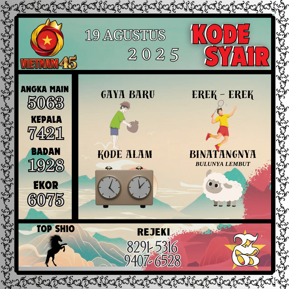 Kode Syair Vietnam Pools - Agustus Pools