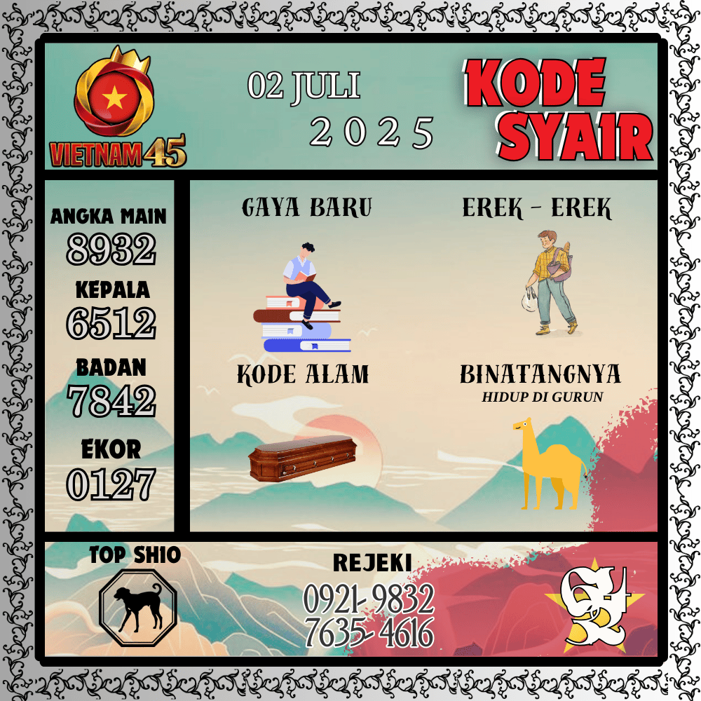 Kode Syair Vietnam Pools - Juli Pools