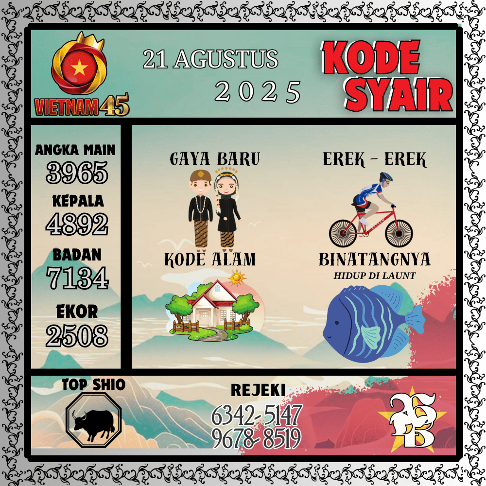 Kode Syair Vietnam Pools - Agustus Pools