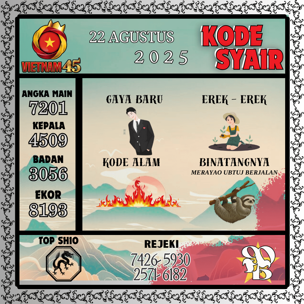 Kode Syair Vietnam Pools - Agustus Pools