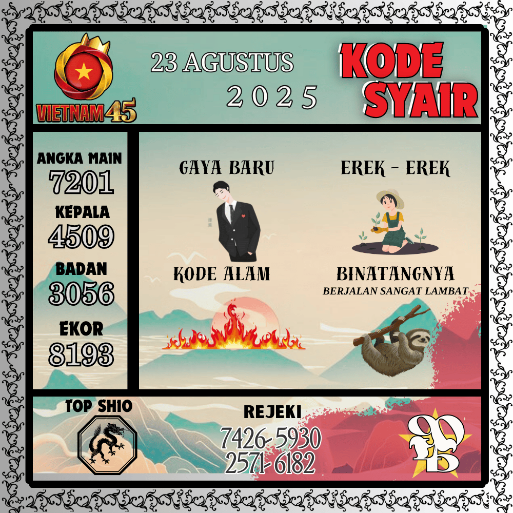 Kode Syair Vietnam Pools - Agustus Pools