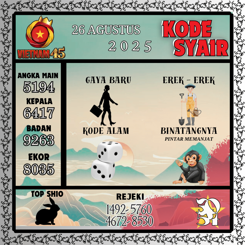 Kode Syair Vietnam Pools - Agustus Pools