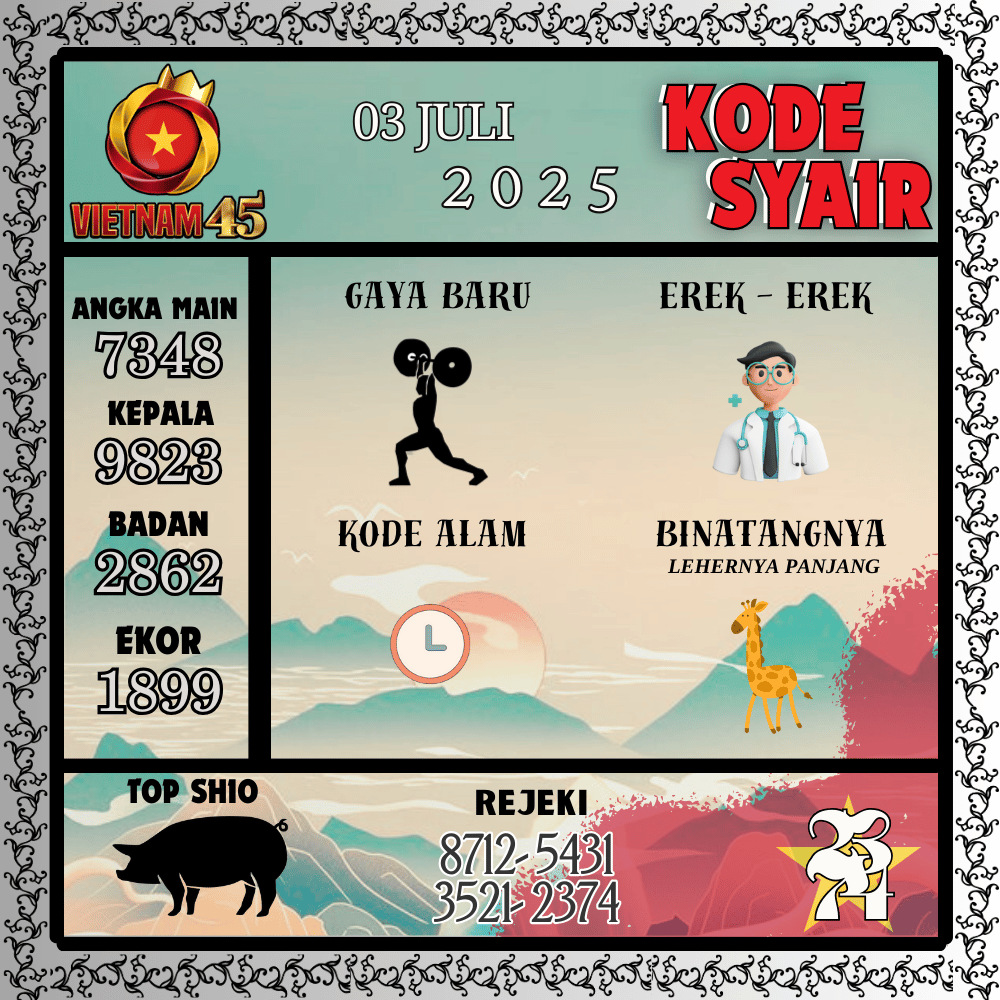 Kode Syair Vietnam Pools - Juli Pools