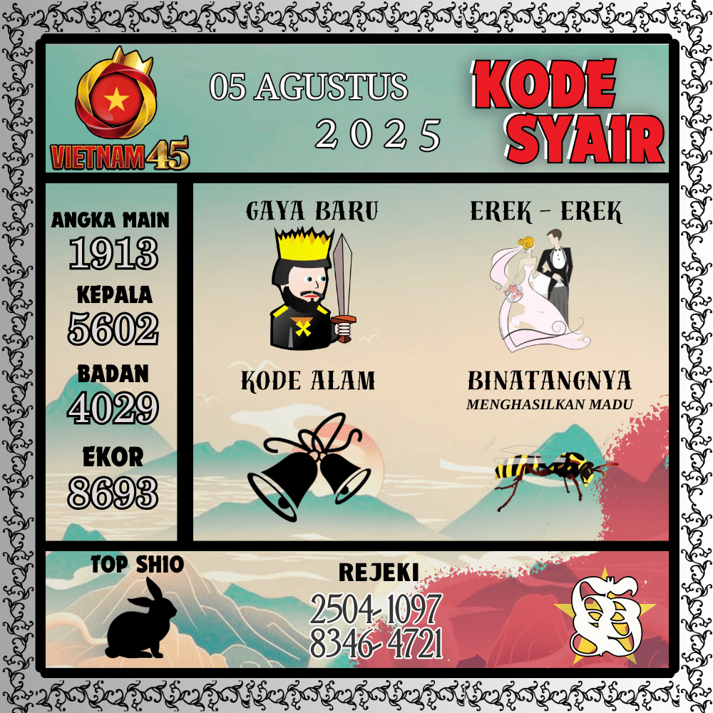 Kode Syair Vietnam Pools - Agustus Pools