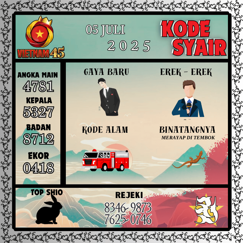 Kode Syair Vietnam Pools - Juli Pools