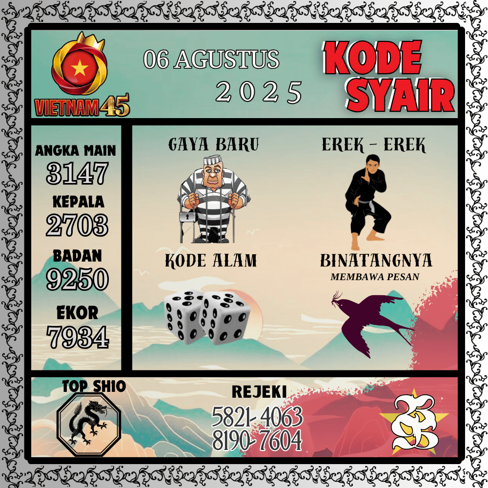 Kode Syair Vietnam Pools - Agustus Pools