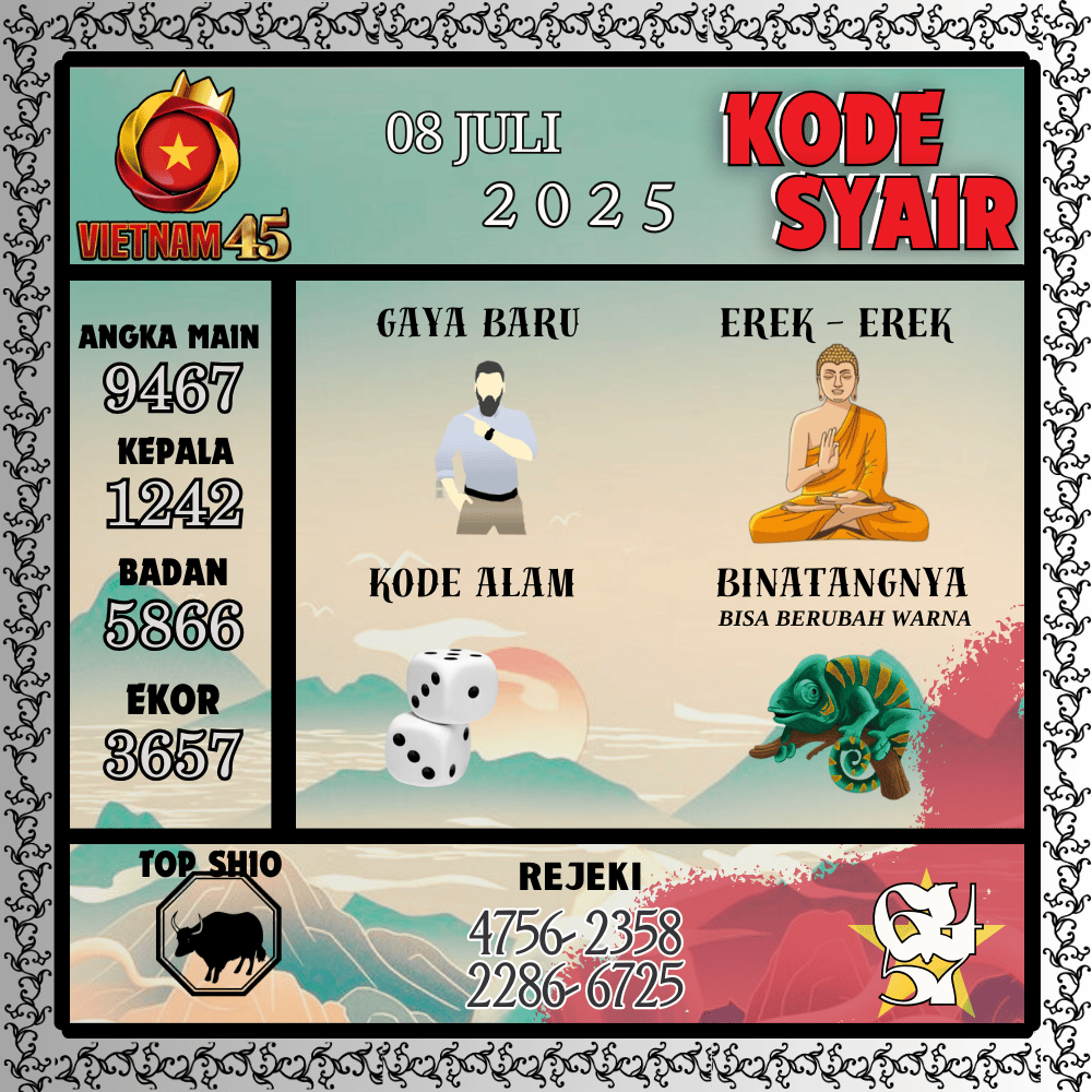 Kode Syair Vietnam Pools - Juli Pools