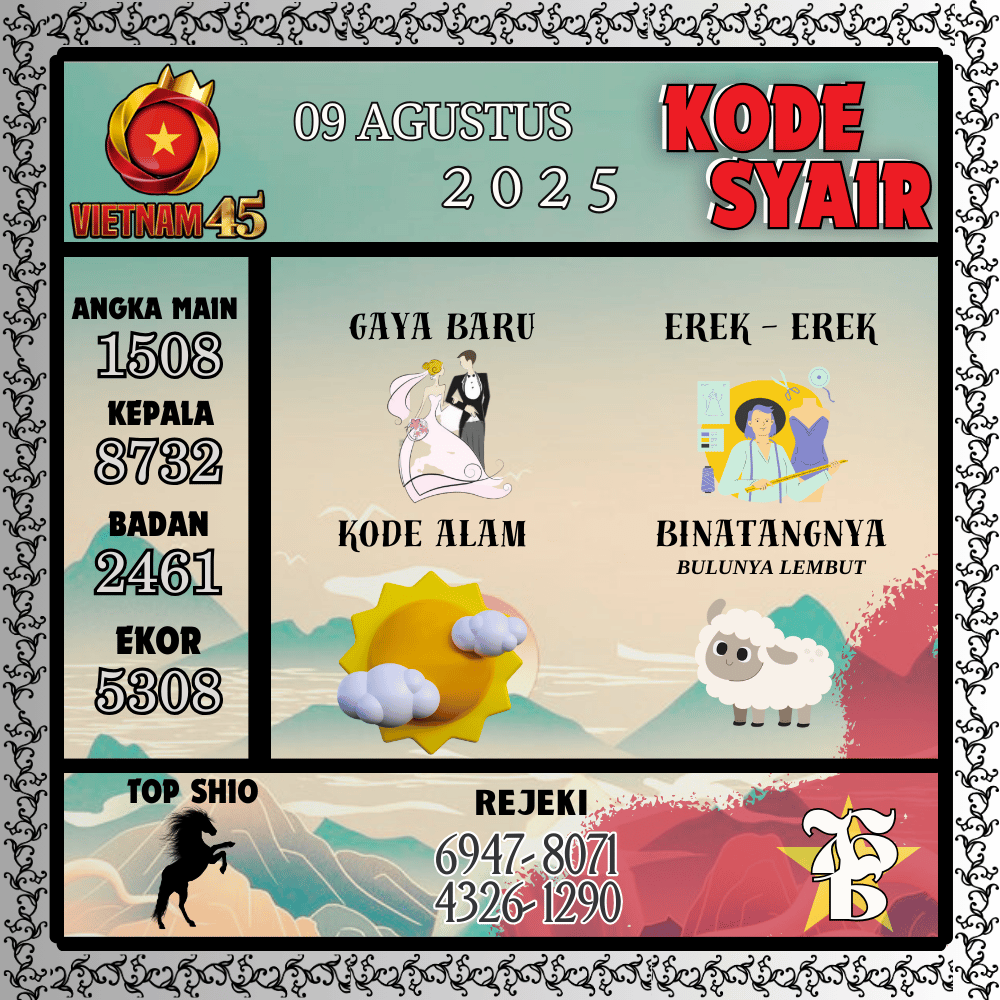 Kode Syair Vietnam Pools - Agustus Pools