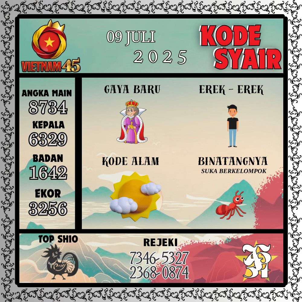 Kode Syair Vietnam Pools - Juli Pools