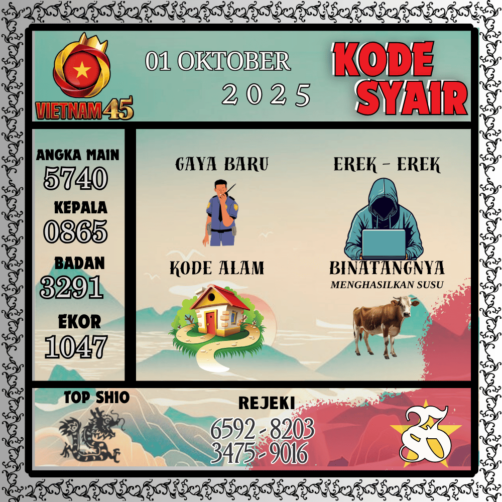 Kode Syair Vietnam Pools - Oktober Pools