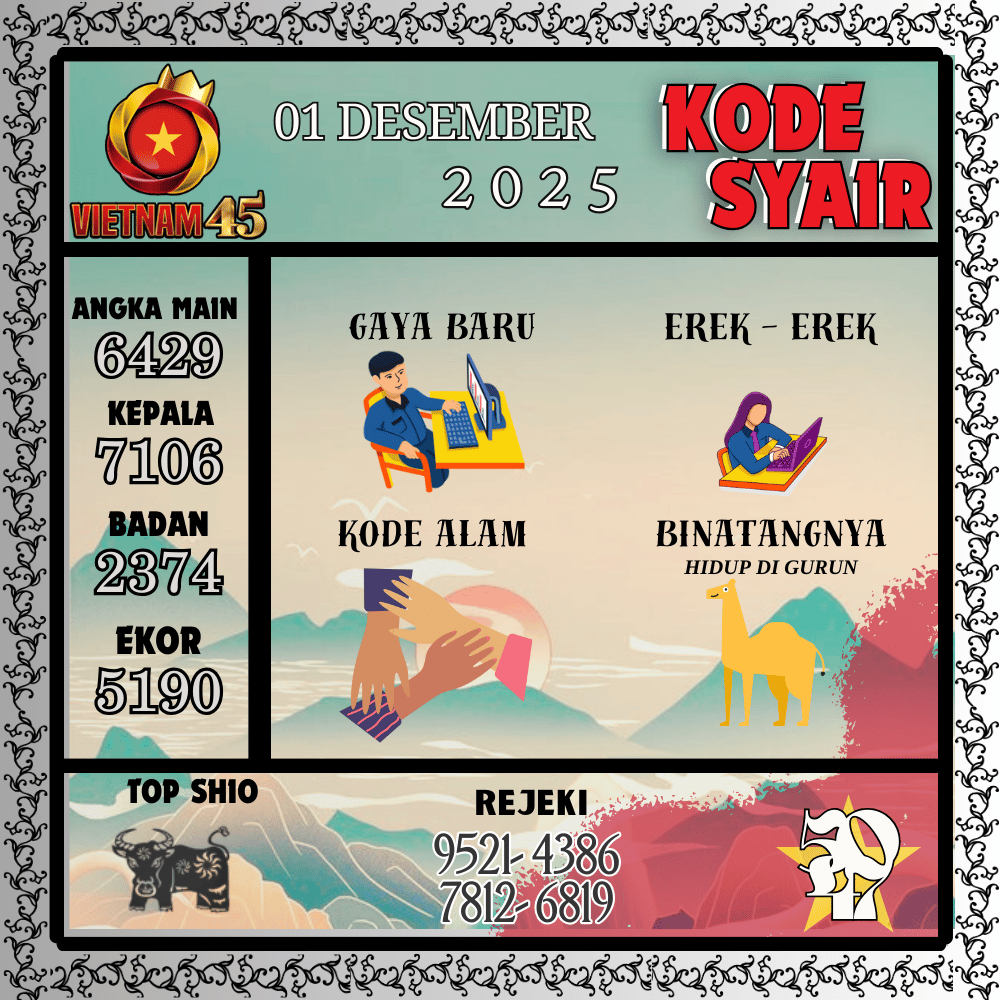 Kode Syair Vietnam Pools - Desember Pools