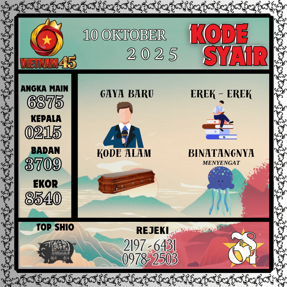Kode Syair Vietnam Pools - Oktober Pools