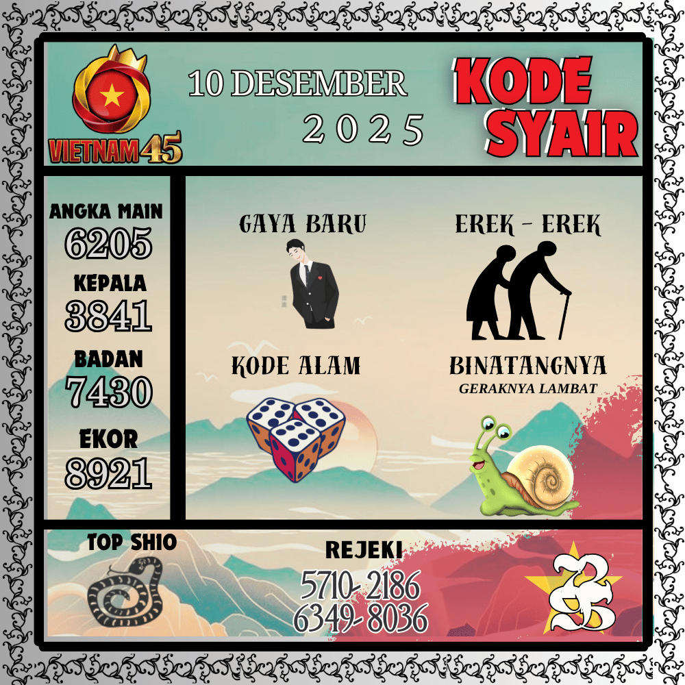 Kode Syair Vietnam Pools - Desember Pools