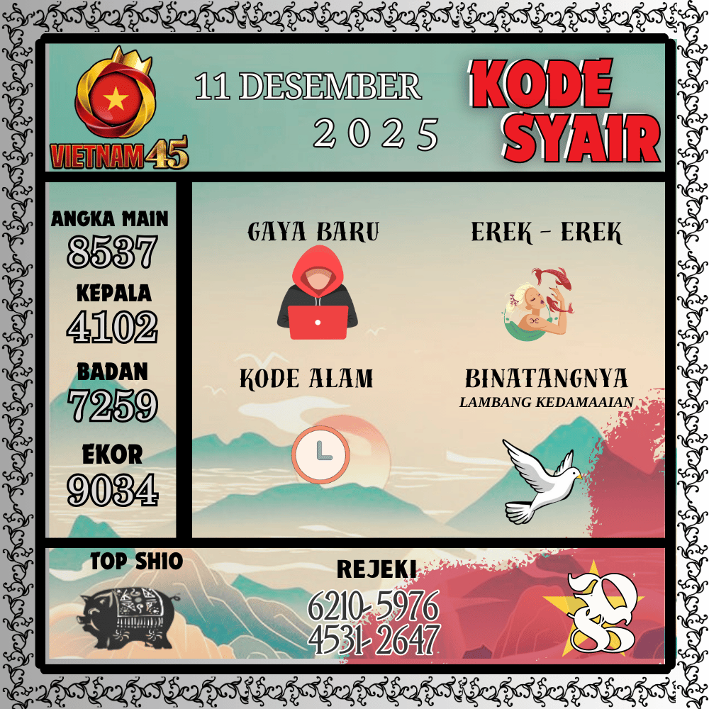 Kode Syair Vietnam Pools - Desember Pools