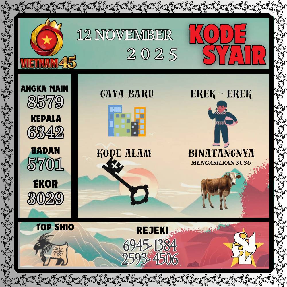 Kode Syair Vietnam Pools - November Pools