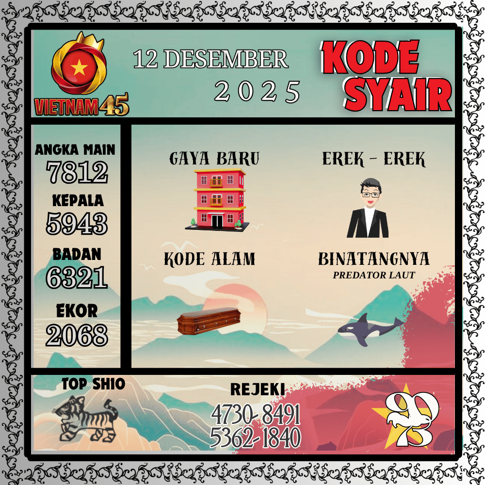 Kode Syair Vietnam Pools - Desember Pools
