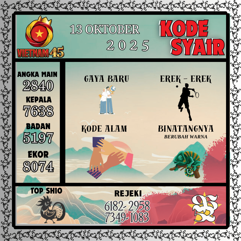 Kode Syair Vietnam Pools - Oktober Pools