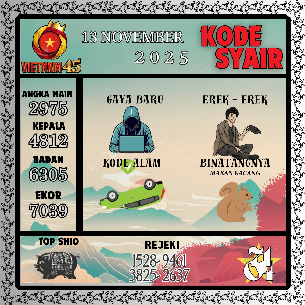 Kode Syair Vietnam Pools - November Pools