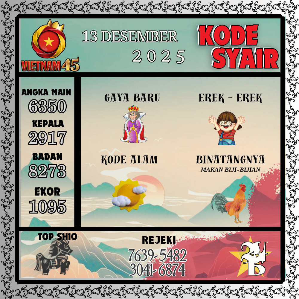 Kode Syair Vietnam Pools - Desember Pools