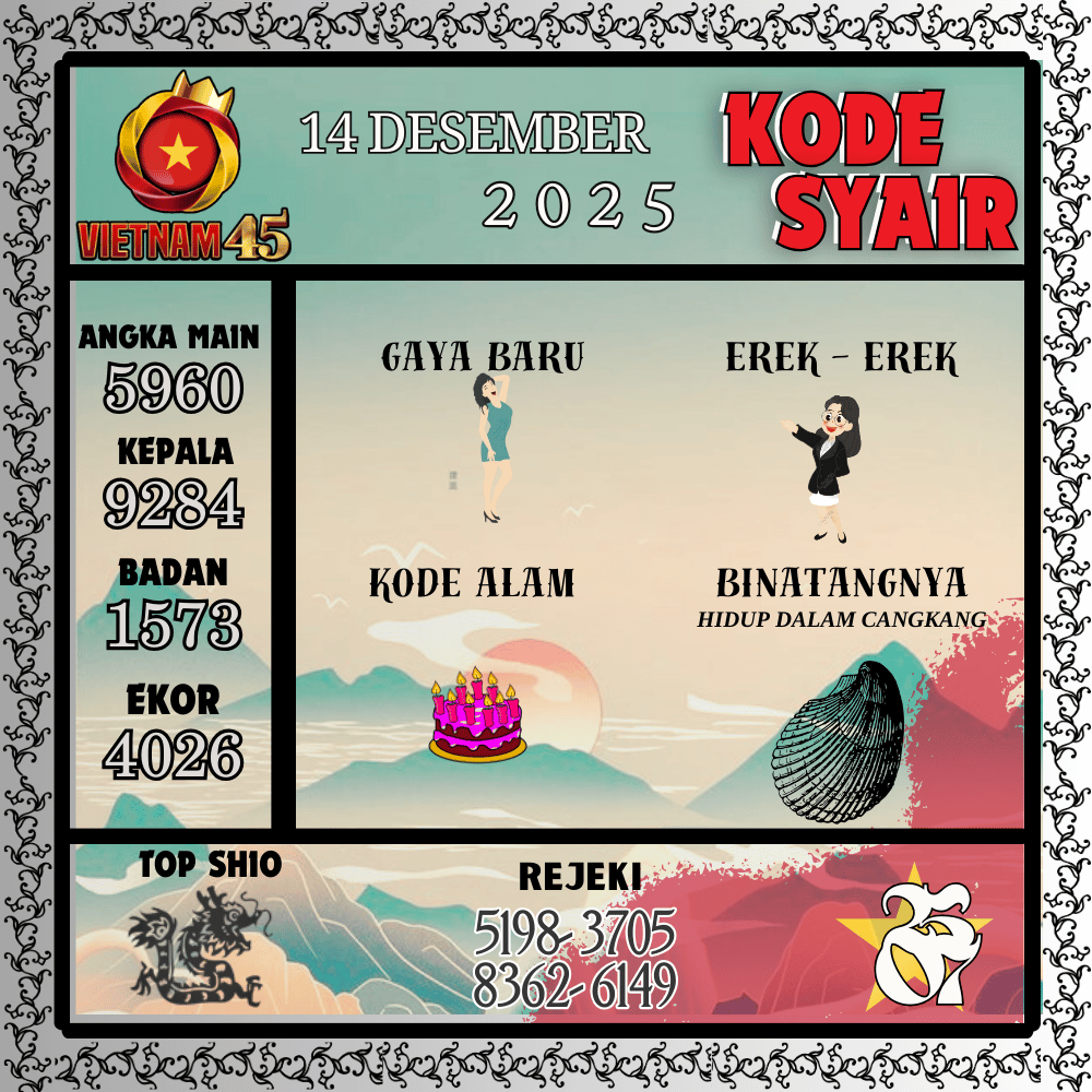 Kode Syair Vietnam Pools - Desember Pools