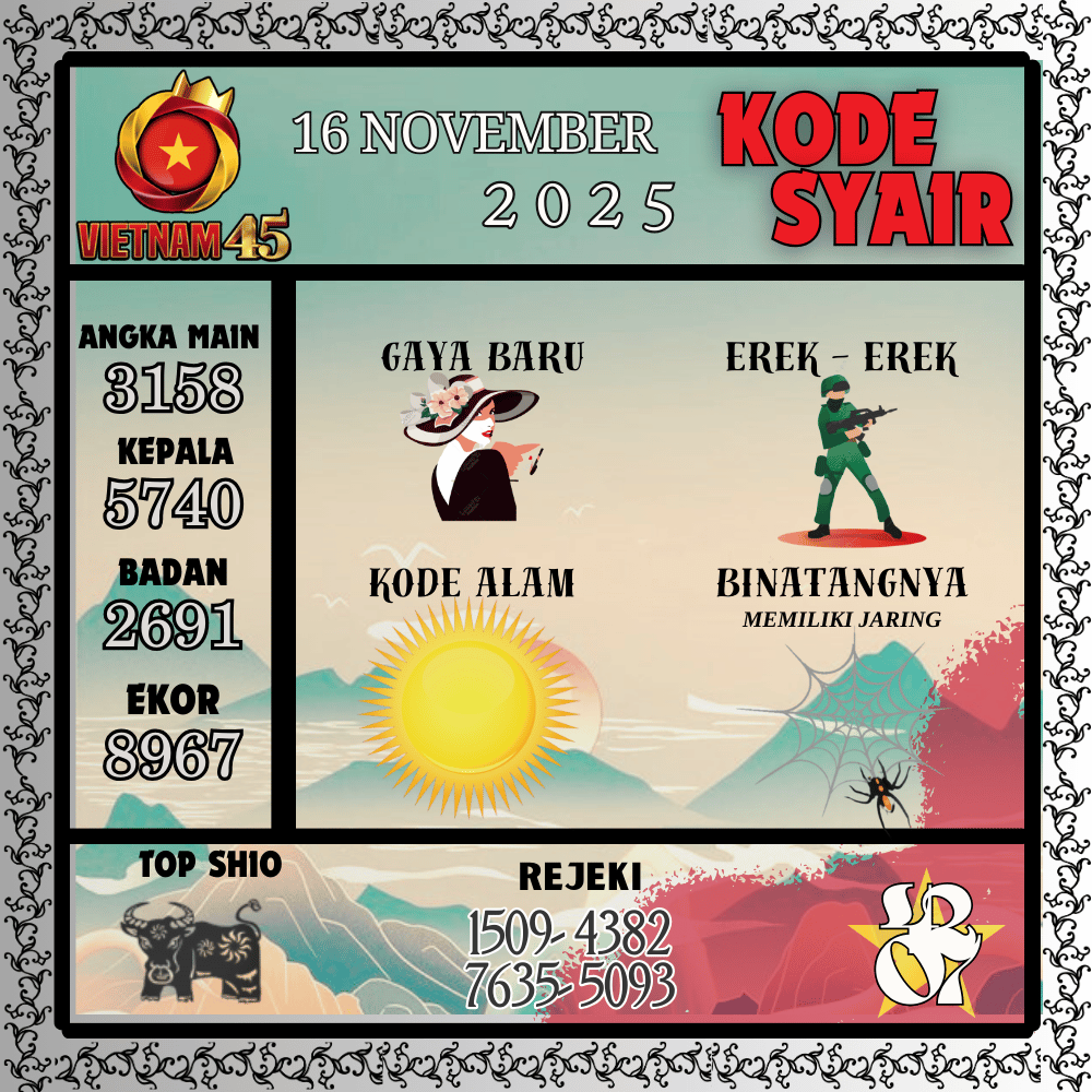 Kode Syair Vietnam Pools - November Pools