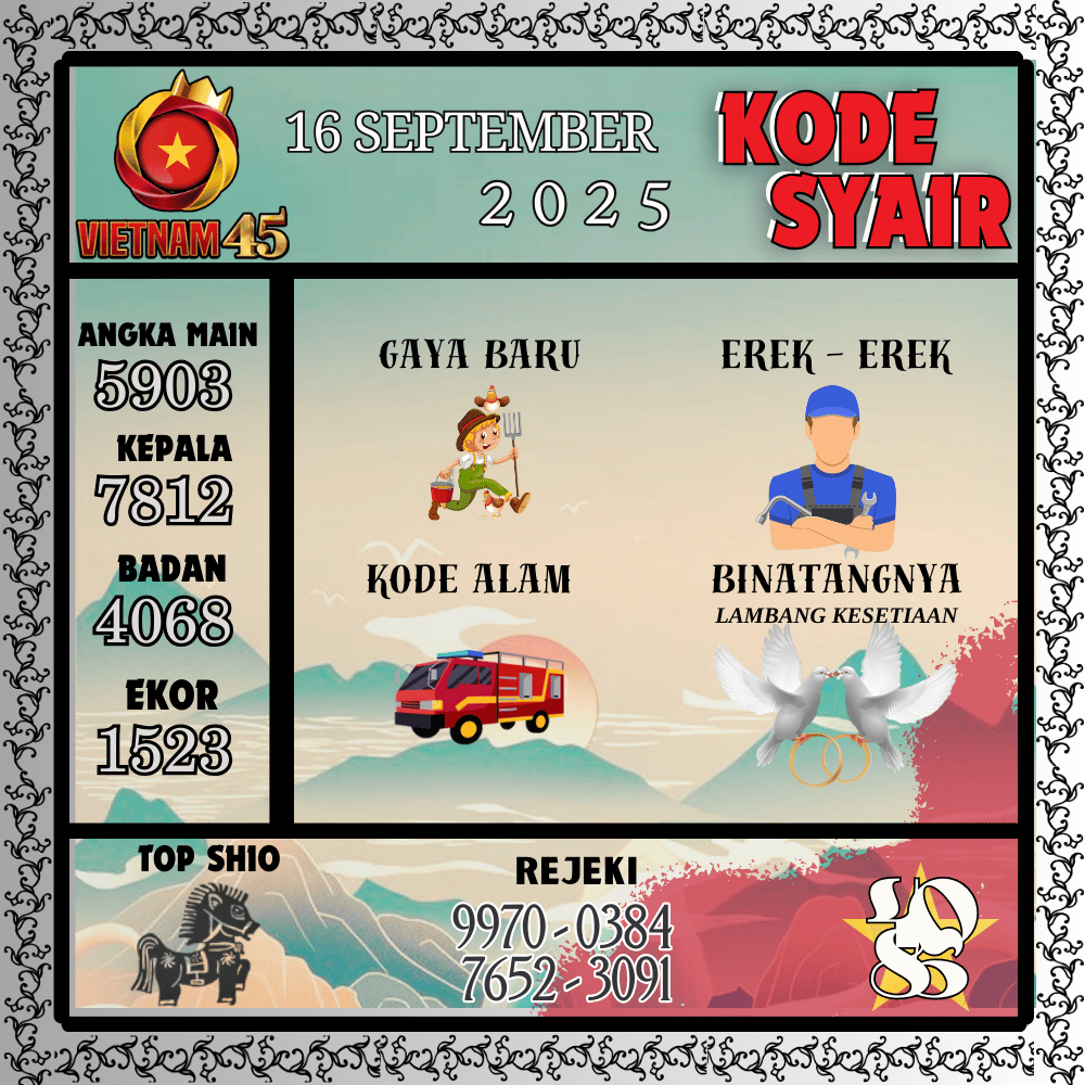 Kode Syair Vietnam Pools - September Pools