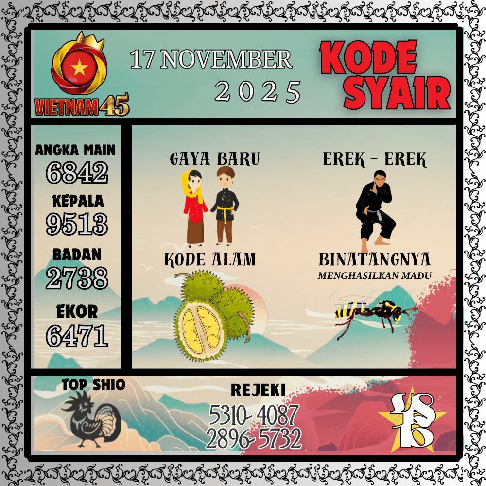 Kode Syair Vietnam Pools - November Pools