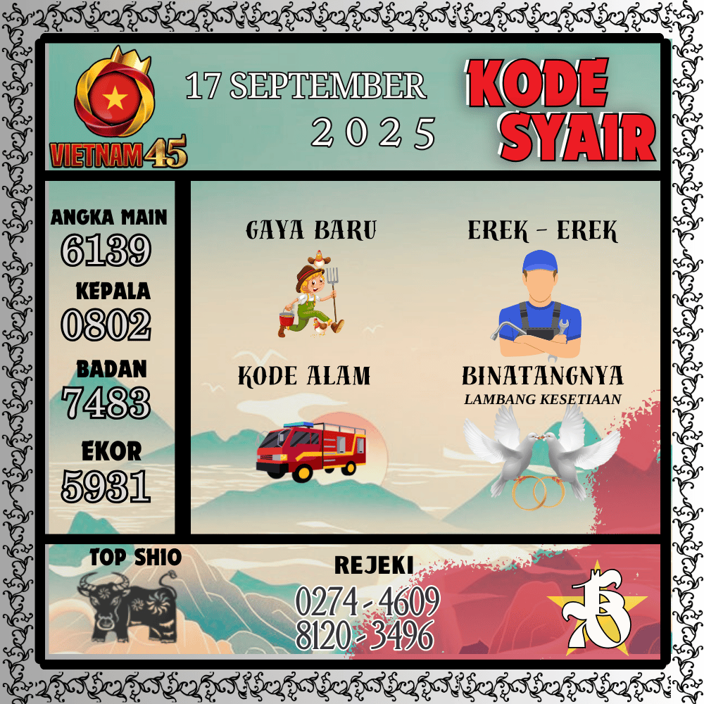 Kode Syair Vietnam Pools - September Pools
