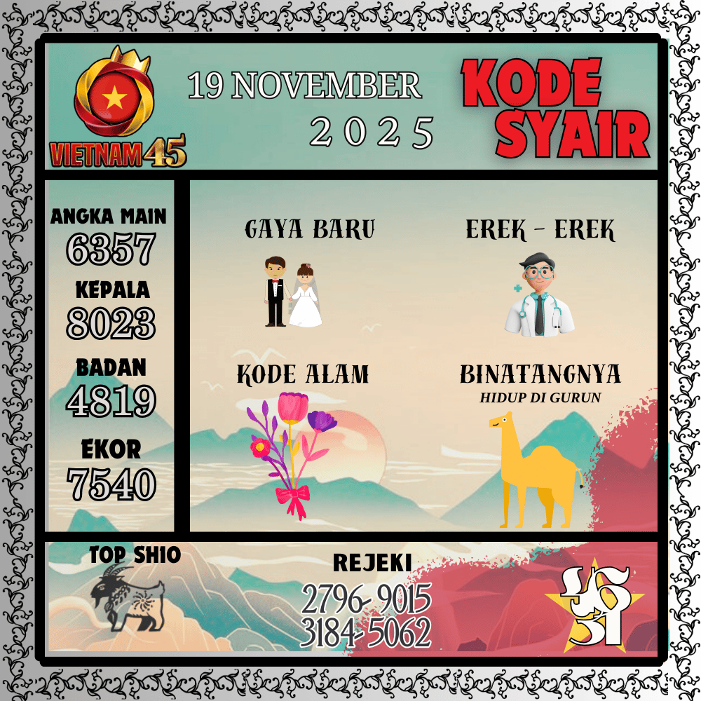 Kode Syair Vietnam Pools - November Pools