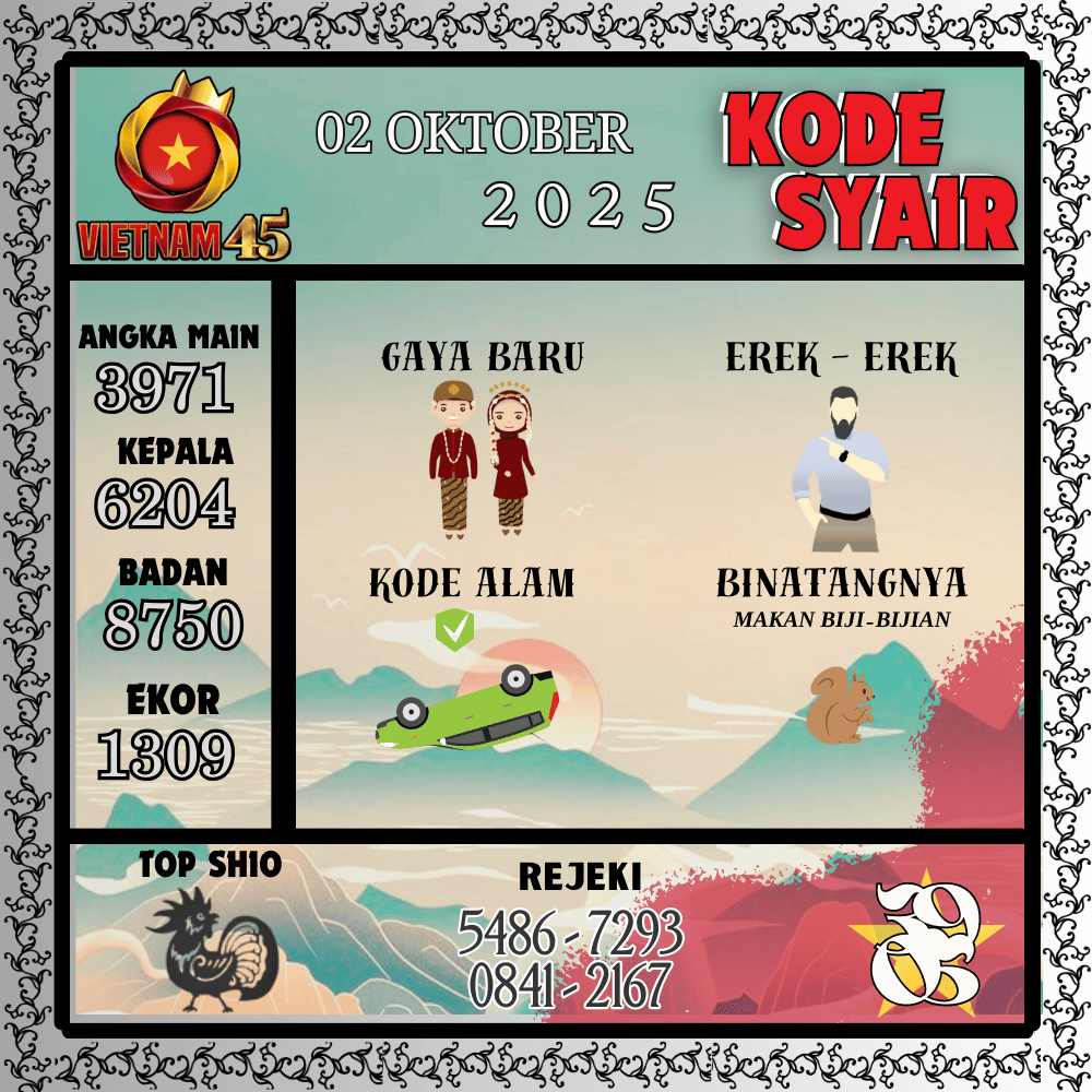 Kode Syair Vietnam Pools - Oktober Pools